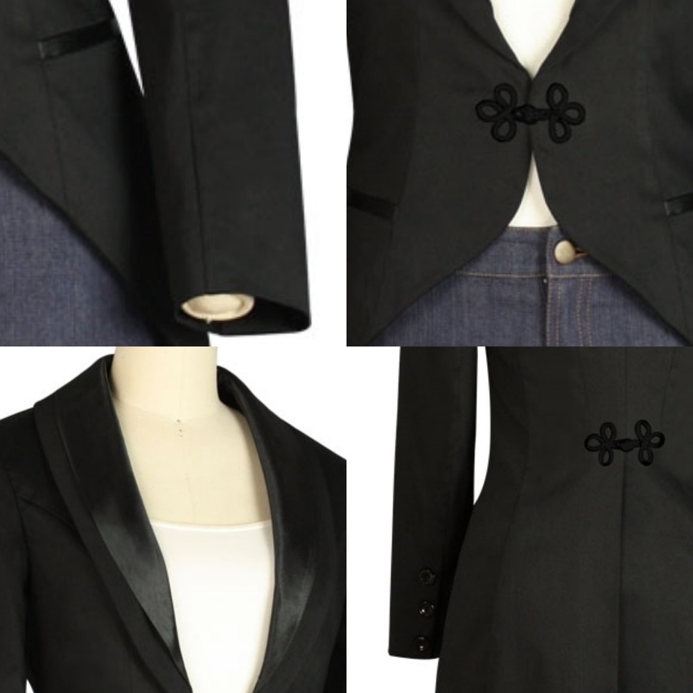 Plus Size Long Tail Jacket Cosplay Coat Gothic - Picture 4 of 6